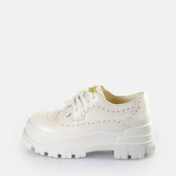 BUFFALO Vegan Shoes^Aspha Brogue Loafers Vegan White