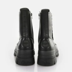BUFFALO Ankle Boots^Aspha Chain Laceup Mid Ankle-Boot Vegan Black