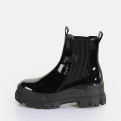 BUFFALO Ankle Boots^Aspha Chelsea Mid Ankle-Boot Vegan Shiny Black