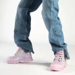 BUFFALO Ankle Boots^Aspha Lace Up Hi Ankle Boot Vegan White/Mermaid