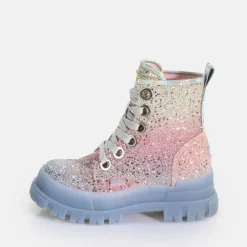 BUFFALO Ankle Boots^Aspha Laceup Hi Ankle Boot Vegan Glitter Lilas