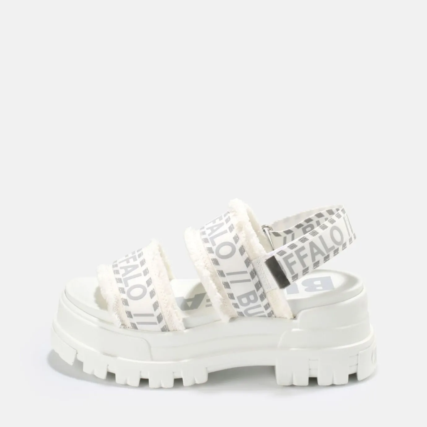 BUFFALO Vegan Shoes^Aspha Str Platform Sandal Vegan White