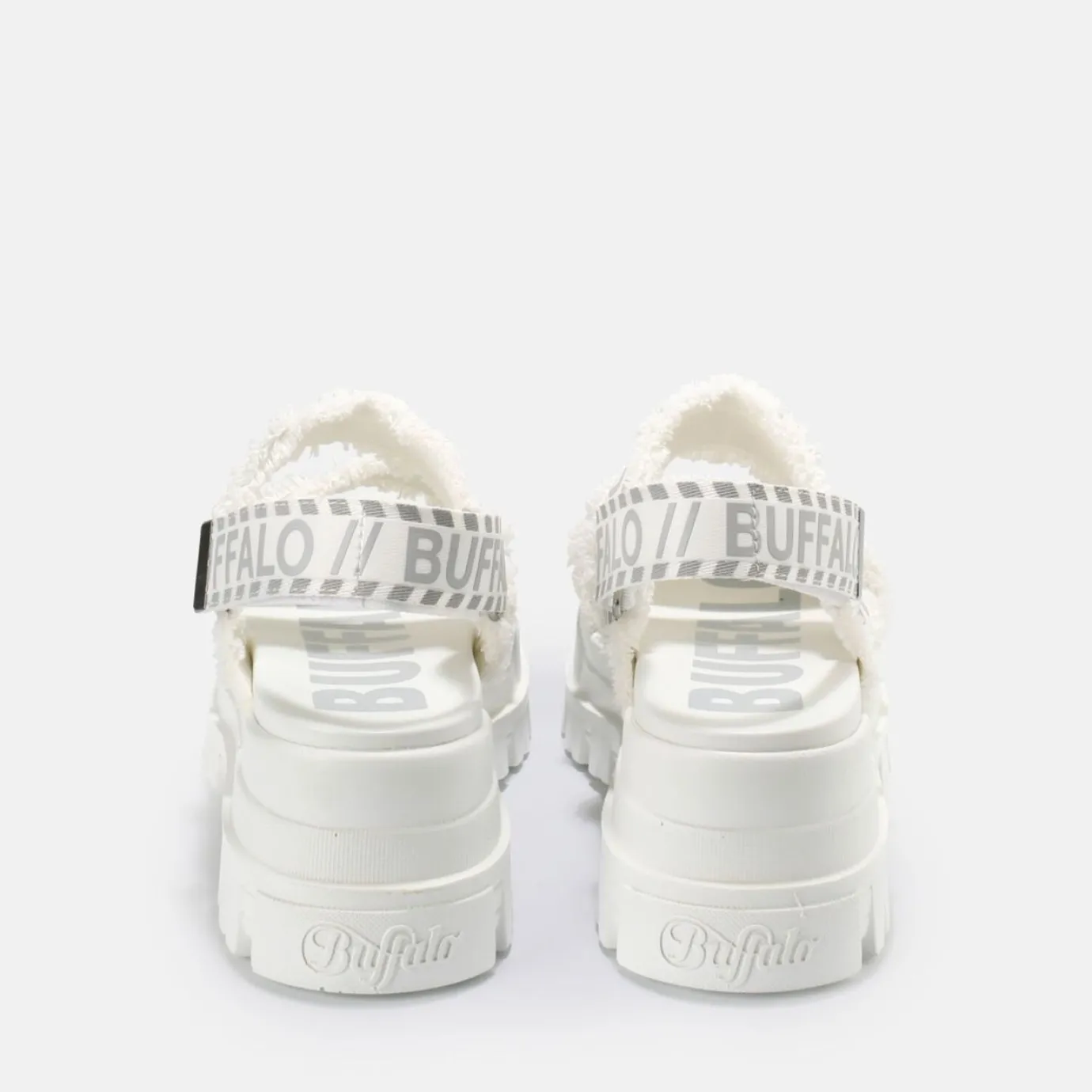 BUFFALO Vegan Shoes^Aspha Str Platform Sandal Vegan White