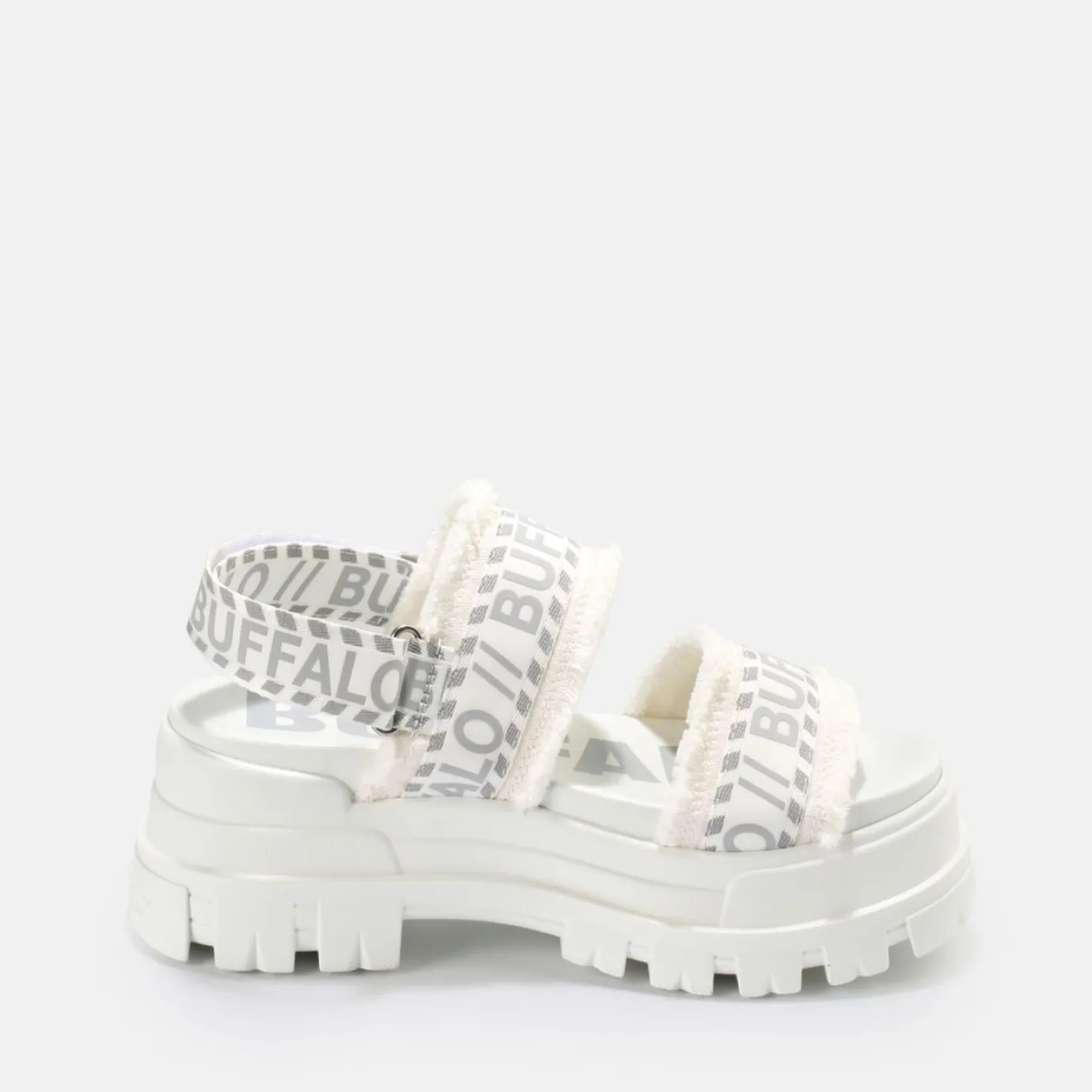 BUFFALO Vegan Shoes^Aspha Str Platform Sandal Vegan White