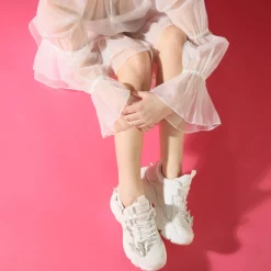 BUFFALO Bridal Shoes^Binary Butterfly Sneakers Low Vegan White