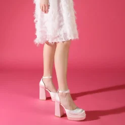 BUFFALO Bridal Shoes^Bonny Dorsay Heeled Sandals White