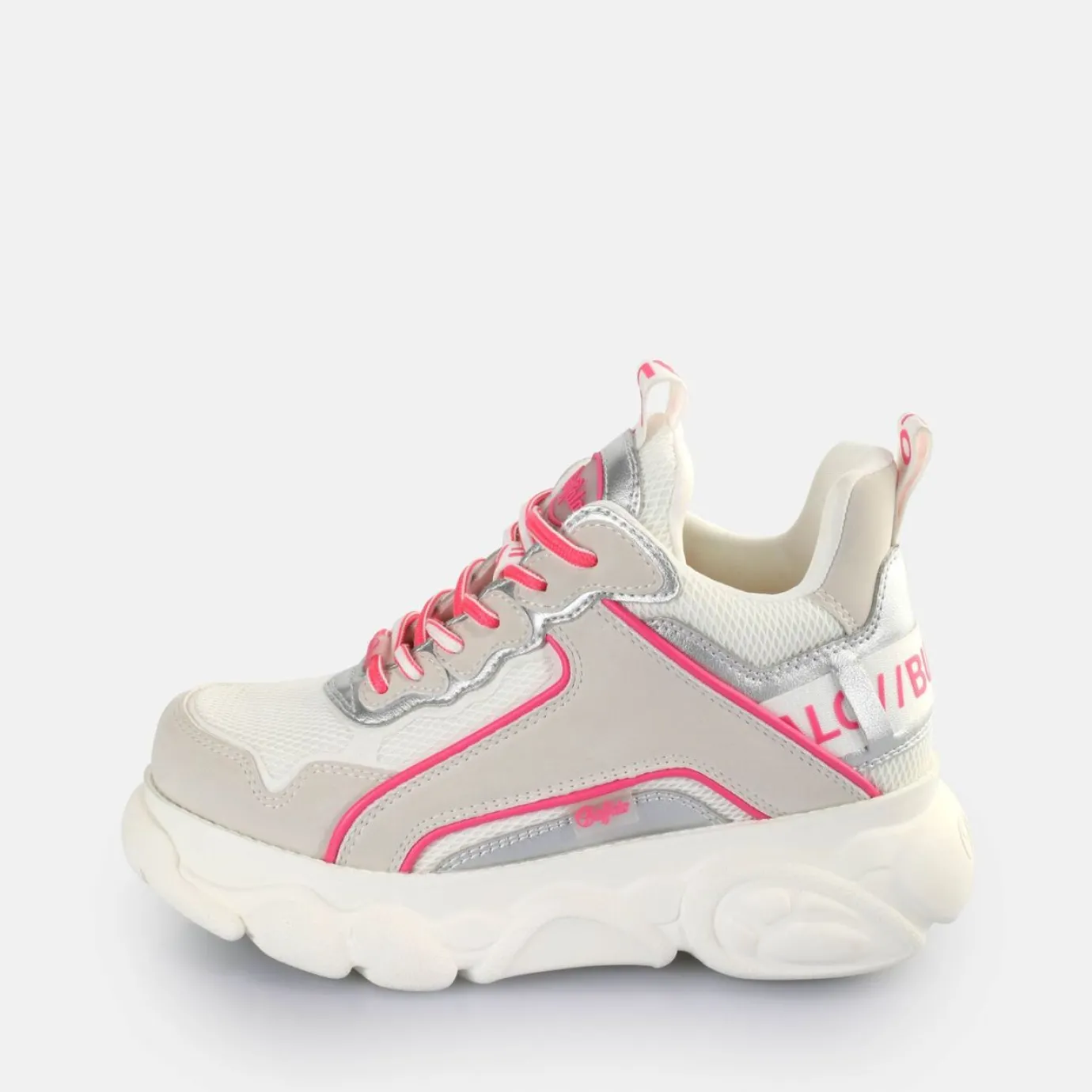 BUFFALO Vegan Shoes^Cld Chai Sneakers Low Vegan Silver/Pink