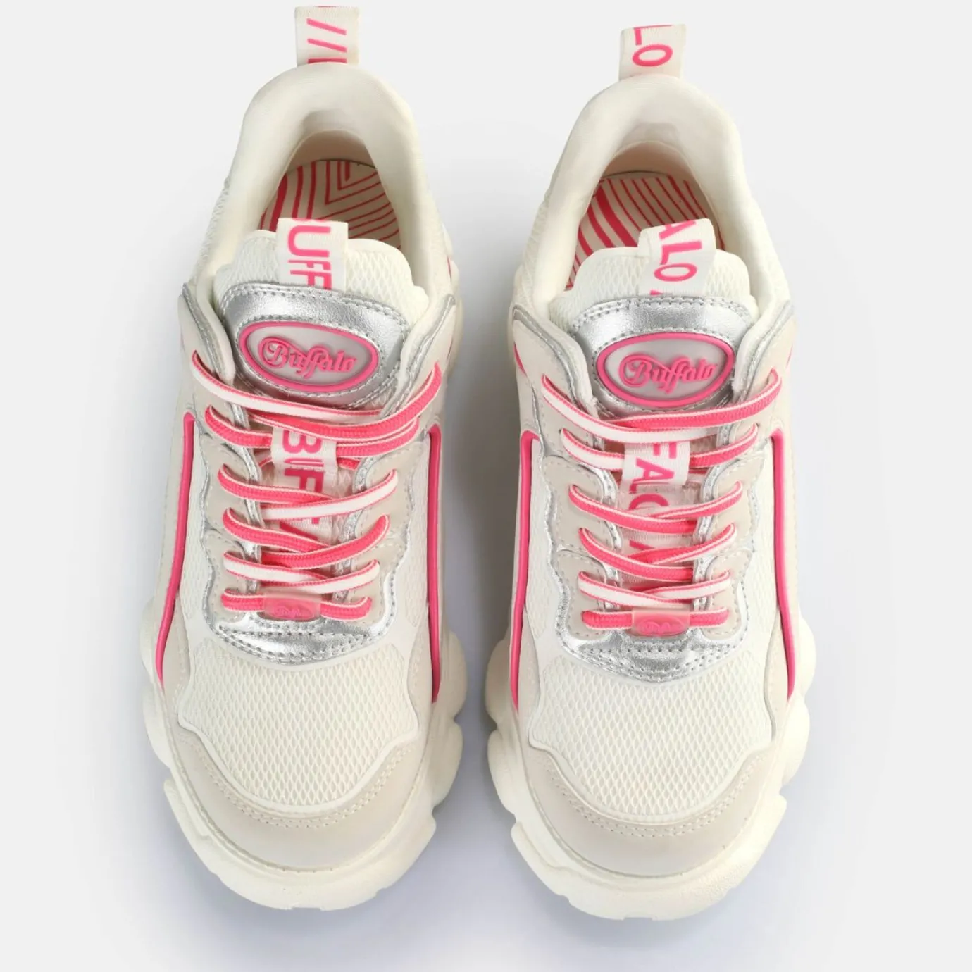 BUFFALO Vegan Shoes^Cld Chai Sneakers Low Vegan Silver/Pink