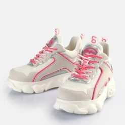 BUFFALO Vegan Shoes^Cld Chai Sneakers Low Vegan Silver/Pink