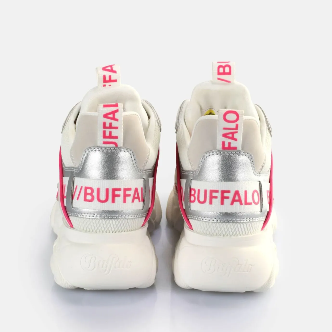 BUFFALO Vegan Shoes^Cld Chai Sneakers Low Vegan Silver/Pink