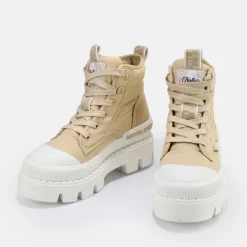 BUFFALO Ankle Boots^Raven Hi Bootie Vegan Beige