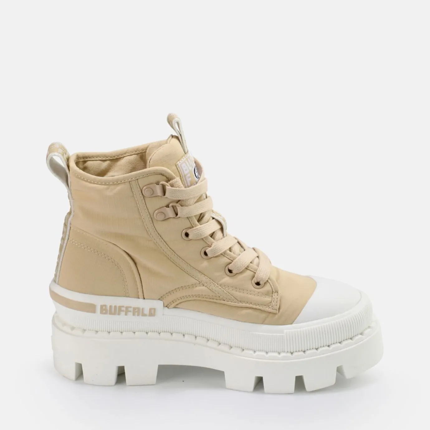 BUFFALO Ankle Boots^Raven Hi Bootie Vegan Beige
