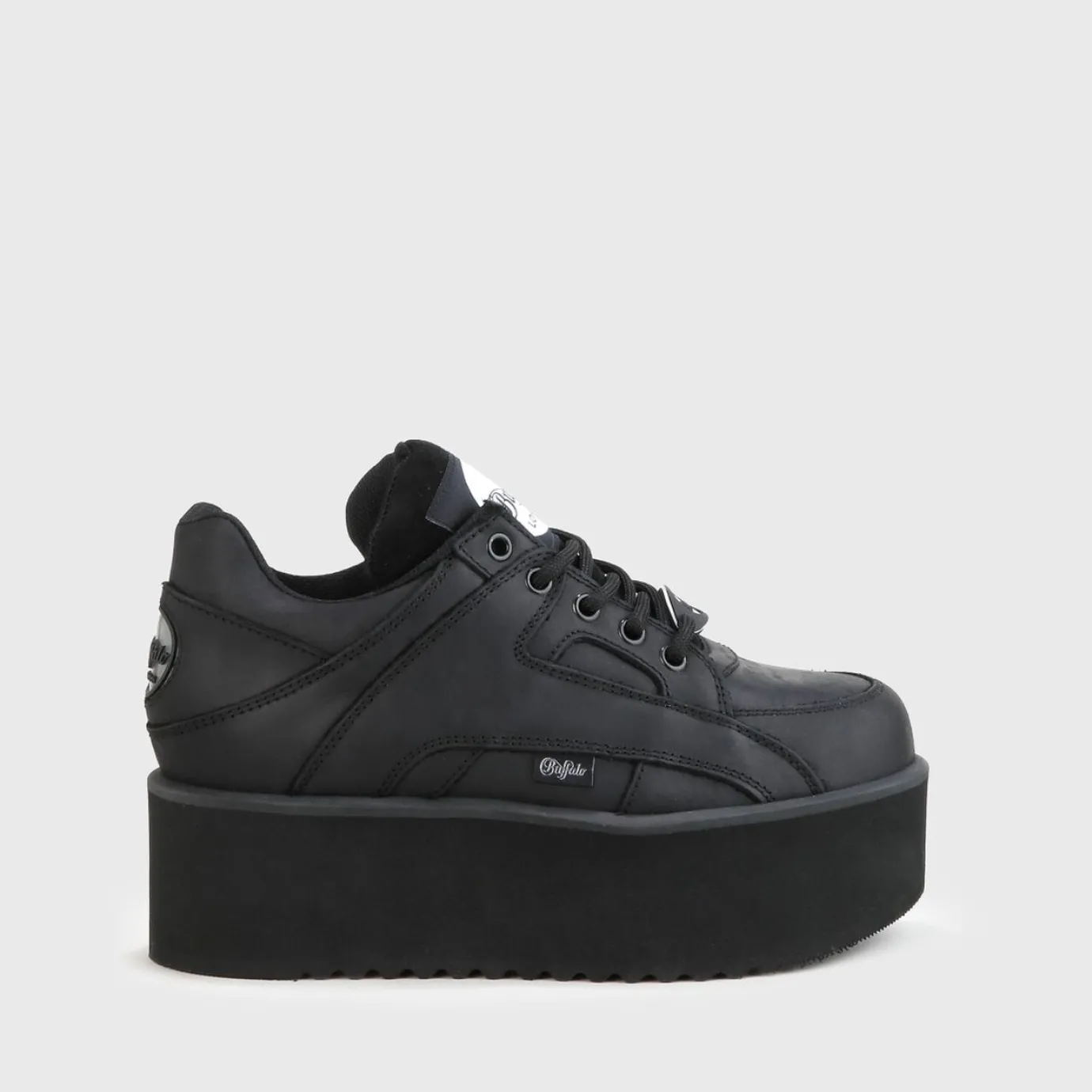 BUFFALO Classics^Rising Towers Low Sneaker Nubuck Leather Black