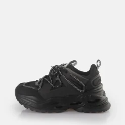 BUFFALO Vegan Shoes^Triplet Lace Sneakers Low Vegan Black
